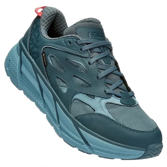 NWT Hoka Clifton Leather Gore-Tex Waterproof Unisex Goblin Stone Blue GBSB shoes